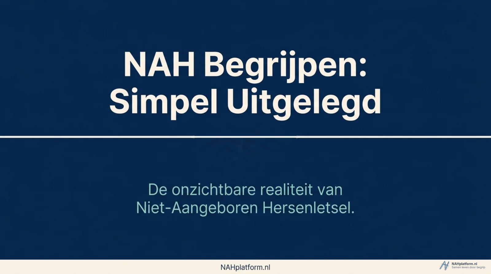 Titelslide op donkerblauw met een rustige lichte lijn tussen titel en ondertitel.